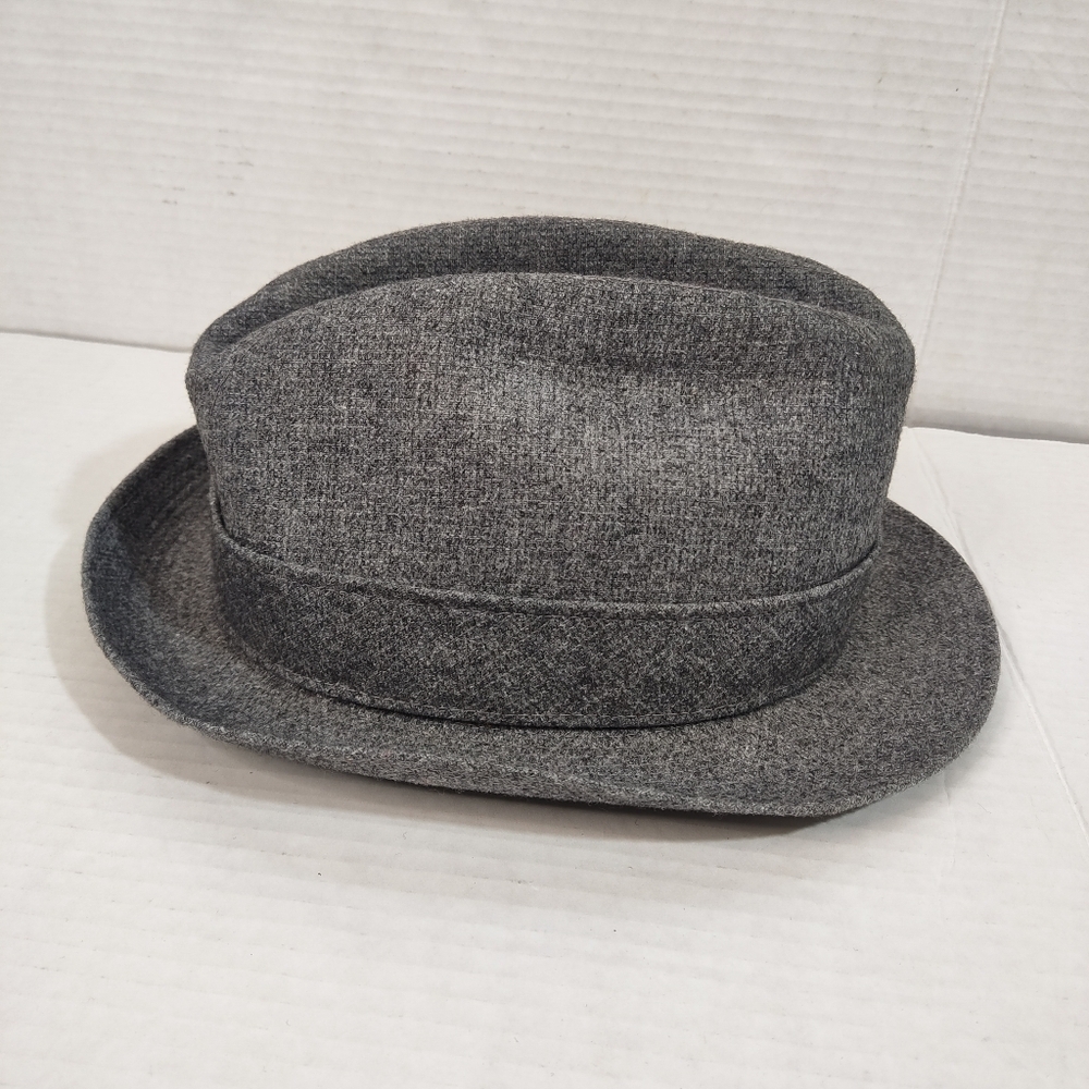 Mallory By Stetson Gray Pure Wool Lined Fedora Hat 7/8 - Picture 2 of 8